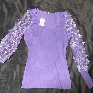 Purple butterfly shirt!! 😻😻
